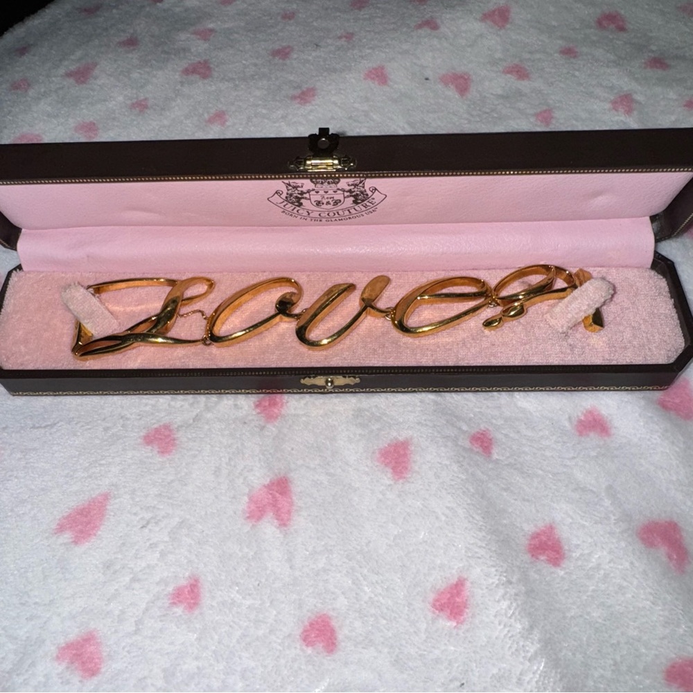 SOLD Rare Vintage Juicy Couture Gold “LOVE?” Bracelet